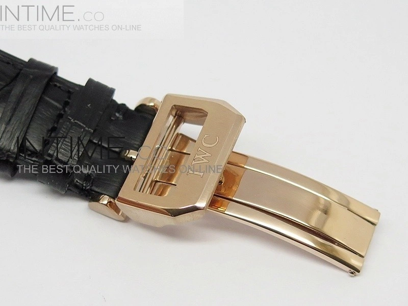 Portuguese 40mm Chrono RG Gray Dial Black Subdial on Leather Strap A7750