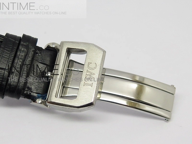 Portuguese 40mm Chrono SS Map Dial on Leather Strap A7750