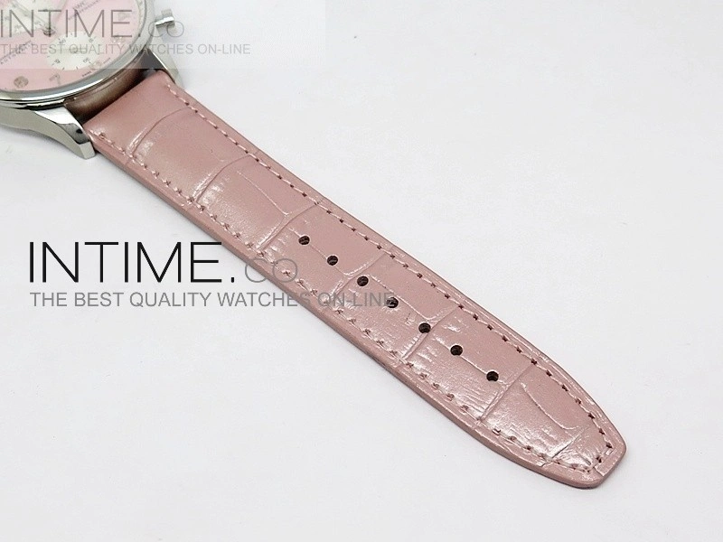 Portuguese 40mm Chrono SS Pink MOP Dial on Pink Leather Strap A7750