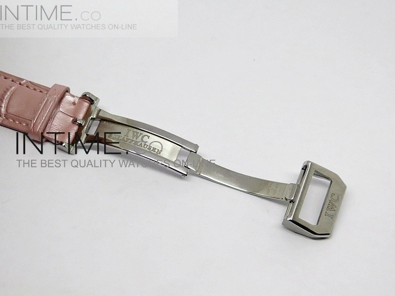 Portuguese 40mm Chrono SS Pink MOP Dial on Pink Leather Strap A7750