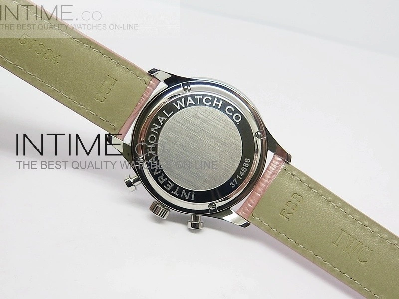 Portuguese 40mm Chrono SS Pink MOP Dial on Pink Leather Strap A7750
