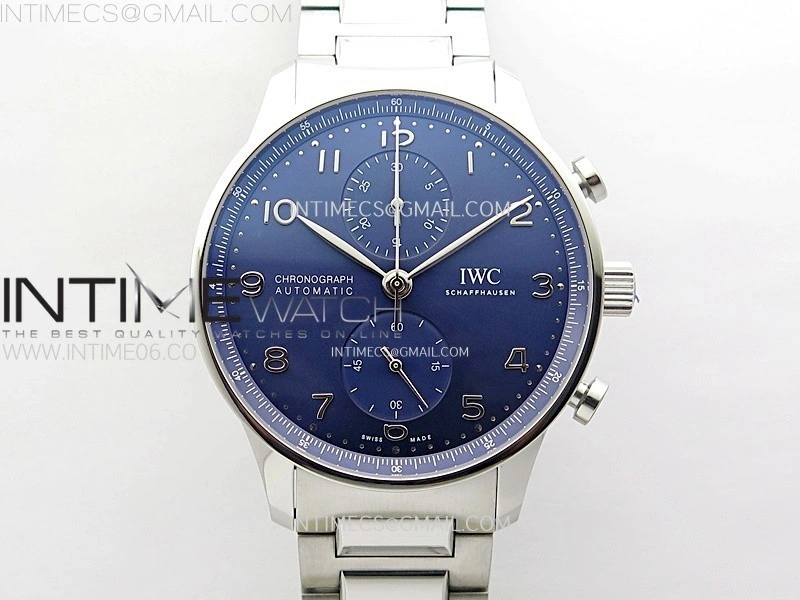 Portuguese IW371606 SS ZF 1:1 Best Edition Blue Dial on SS Bracelet A96355