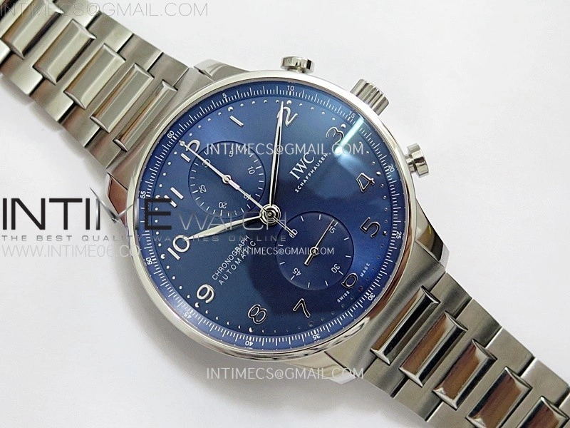 Portuguese IW371606 SS ZF 1:1 Best Edition Blue Dial on SS Bracelet A96355