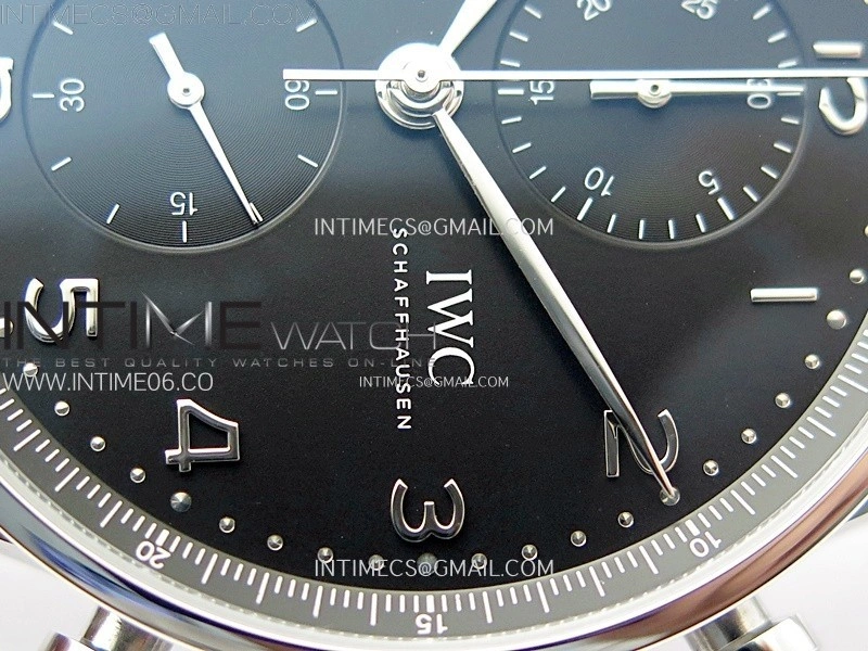 Portuguese IW371609 SS ZF 1:1 Best Edition Black Dial on SS Bracelet A96355