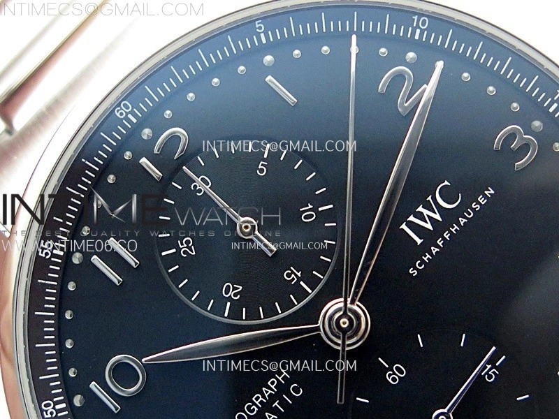 Portuguese IW371609 SS ZF 1:1 Best Edition Black Dial on SS Bracelet A96355