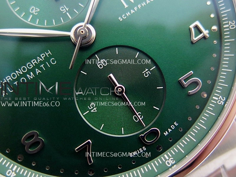 Portuguese IW371615 SS ZF 1:1 Best Edition Green Dial On SS Bracelet A96355
