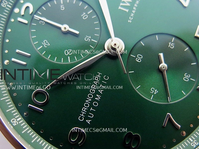 Portuguese IW371615 SS ZF 1:1 Best Edition Green Dial On SS Bracelet A96355
