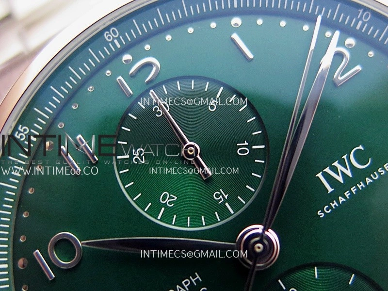 Portuguese IW371615 SS ZF 1:1 Best Edition Green Dial On SS Bracelet A96355