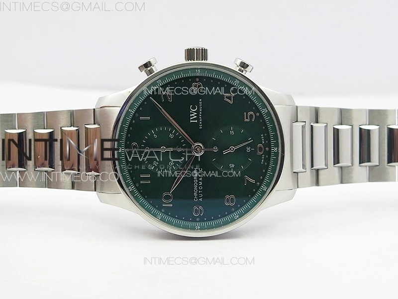 Portuguese IW371615 ZF 1:1 Best Edition SS Green Dial on SS Bracelet A96355