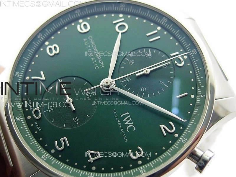 Portuguese IW371615 ZF 1:1 Best Edition SS Green Dial on SS Bracelet A96355