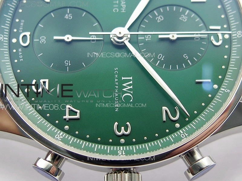 Portuguese IW371615 ZF 1:1 Best Edition SS Green Dial on SS Bracelet A96355
