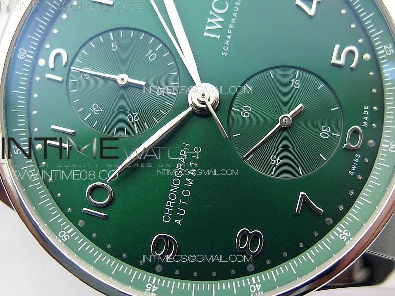 Portuguese IW371615 ZF 1:1 Best Edition SS Green Dial on SS Bracelet A96355