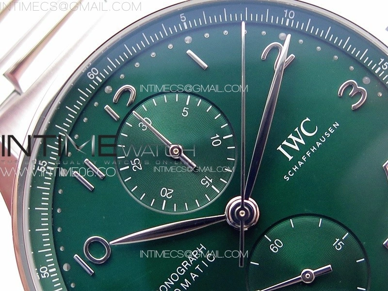 Portuguese IW371615 ZF 1:1 Best Edition SS Green Dial on SS Bracelet A96355
