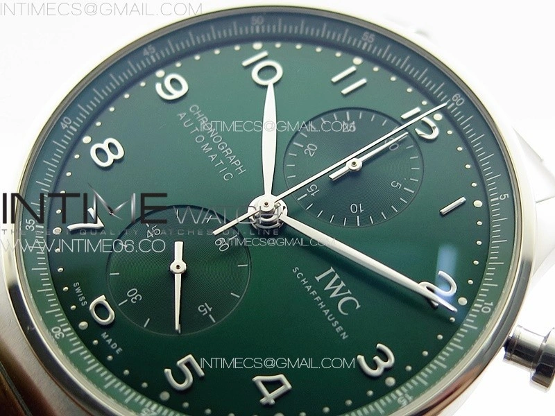 Portuguese IW371615 ZF 1:1 Best Edition SS Green Dial on SS Bracelet A96355