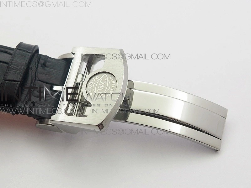 Portuguese IW390404 SS ZF 1:1 Best Edition Gray Dial A7750 On Black Leather Strap