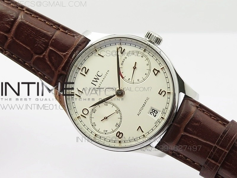 Portuguese Real PR IW500704 AZF 1:1 Best Edition on Brown Leather Strap A52010