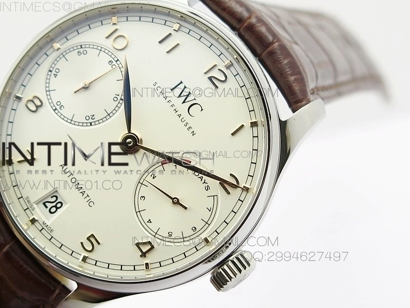 Portuguese Real PR IW500704 AZF 1:1 Best Edition on Brown Leather Strap A52010