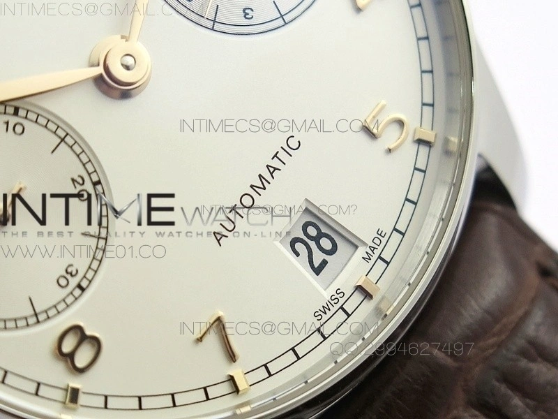 Portuguese Real PR IW500704 AZF 1:1 Best Edition on Brown Leather Strap A52010
