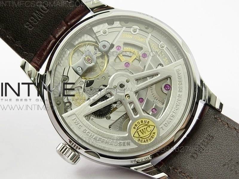 Portuguese Real PR IW500704 AZF 1:1 Best Edition on Brown Leather Strap A52010