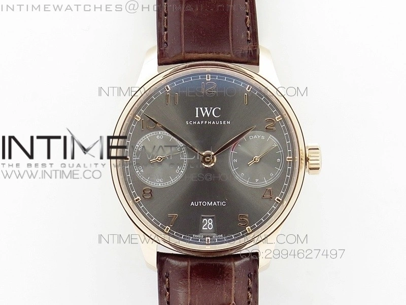 Portuguese Real PR RG IW500702 AZF 1:1 Best Edition on Brown Leather Strap A52010