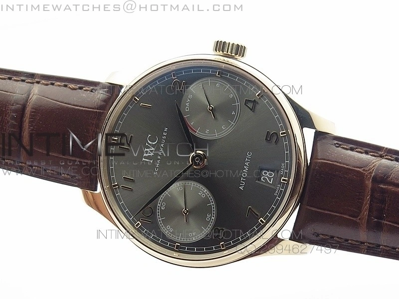 Portuguese Real PR RG IW500702 AZF 1:1 Best Edition on Brown Leather Strap A52010