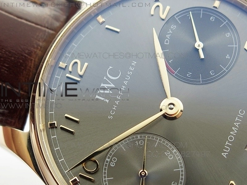 Portuguese Real PR RG IW500702 AZF 1:1 Best Edition on Brown Leather Strap A52010