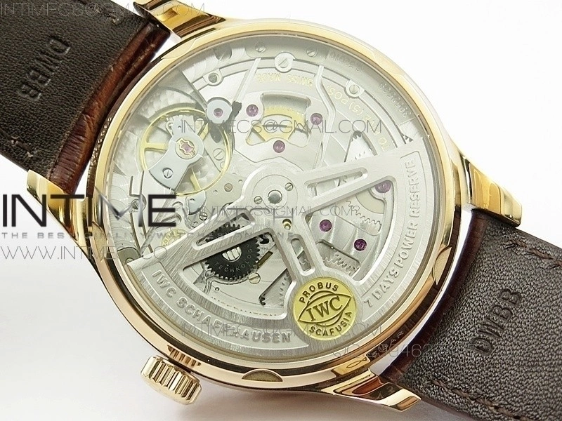 Portuguese Real PR RG IW500702 AZF 1:1 Best Edition on Brown Leather Strap A52010