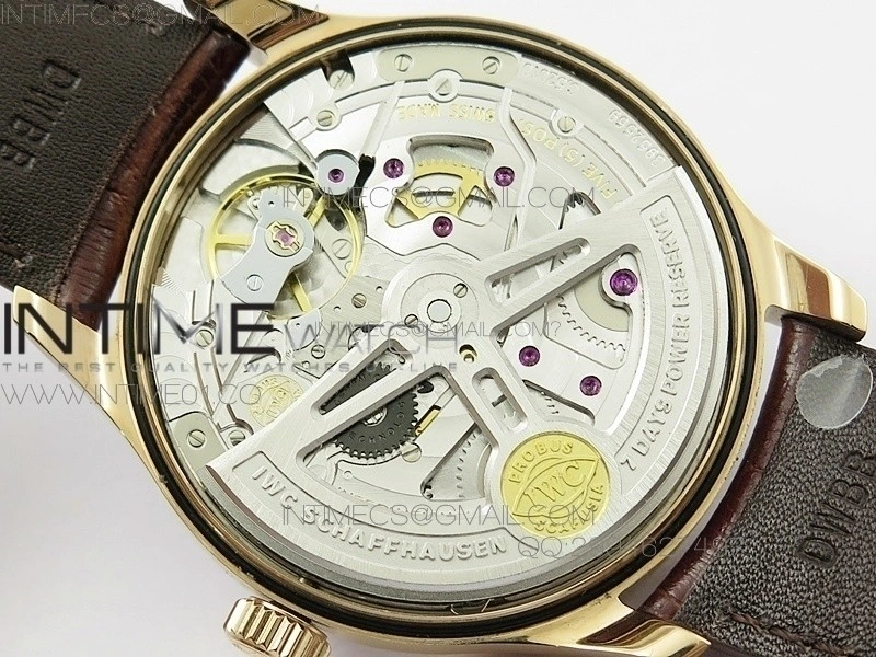 Portuguese Real PR RG IW500702 AZF 1:1 Best Edition on Brown Leather Strap A52010