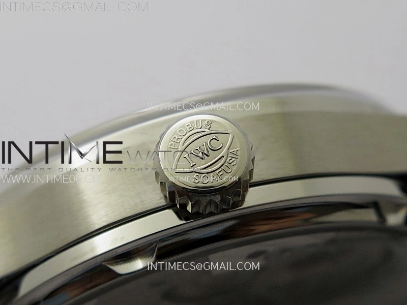 Portuguese Tourbillon SS AXF White Dial Sliver Numbers on Black Leather Strap