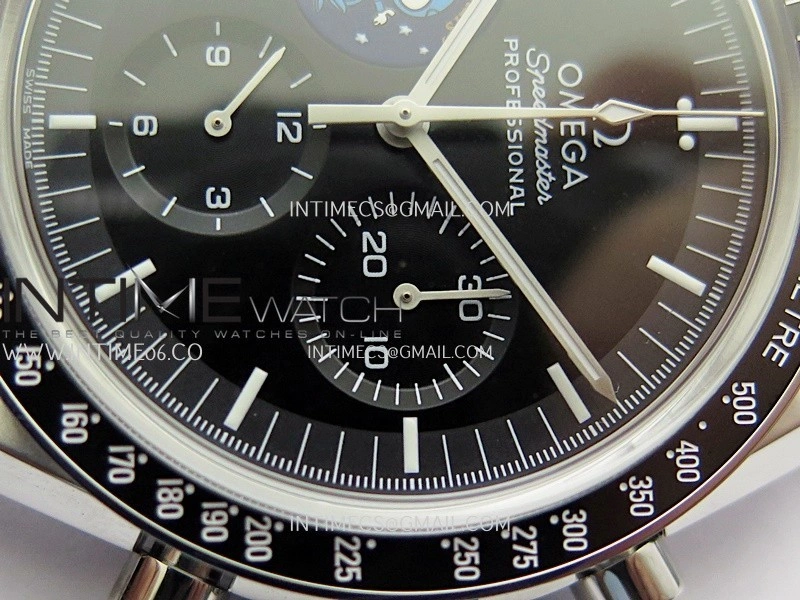 Speedmaster Professional Snoopy SS SMF 1:1 Best Edition Black Dial On Black Nylon Strap A3861