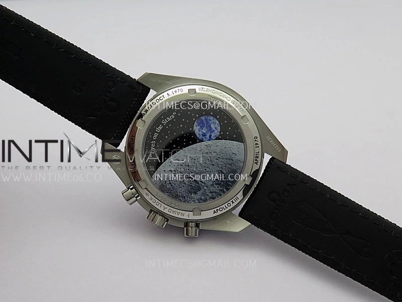 Speedmaster Professional Snoopy SS SMF 1:1 Best Edition Black Dial On Black Nylon Strap A3861