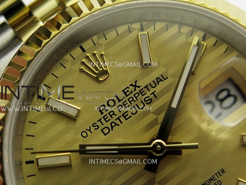 DateJust 36mm 126233 SS YG V2 QF 1:1 Best Edition Gold Fluted Dial Stick Marker On SS YG Jubilee Bracelet SH3235