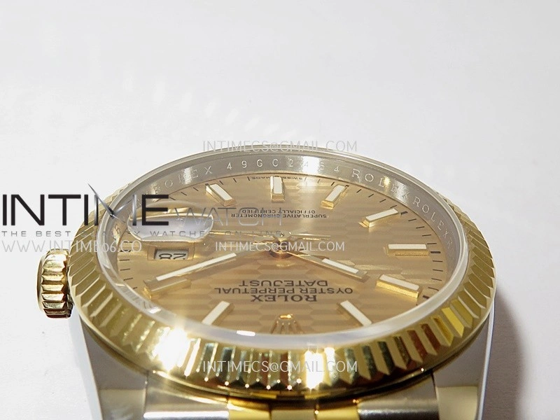 DateJust 36mm 126233 SS YG V2 QF 1:1 Best Edition Gold Fluted Dial Stick Marker On SS YG Jubilee Bracelet SH3235