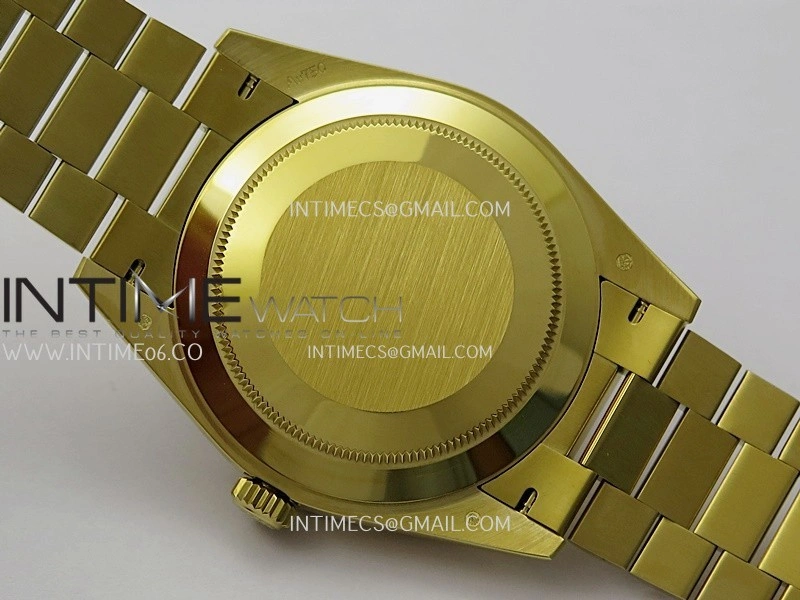Day Date 228238 40mm Gain Weight QF 1:1 Best Edition Green Ombre Dial Roman Marker On YG President Bracelet SH3255