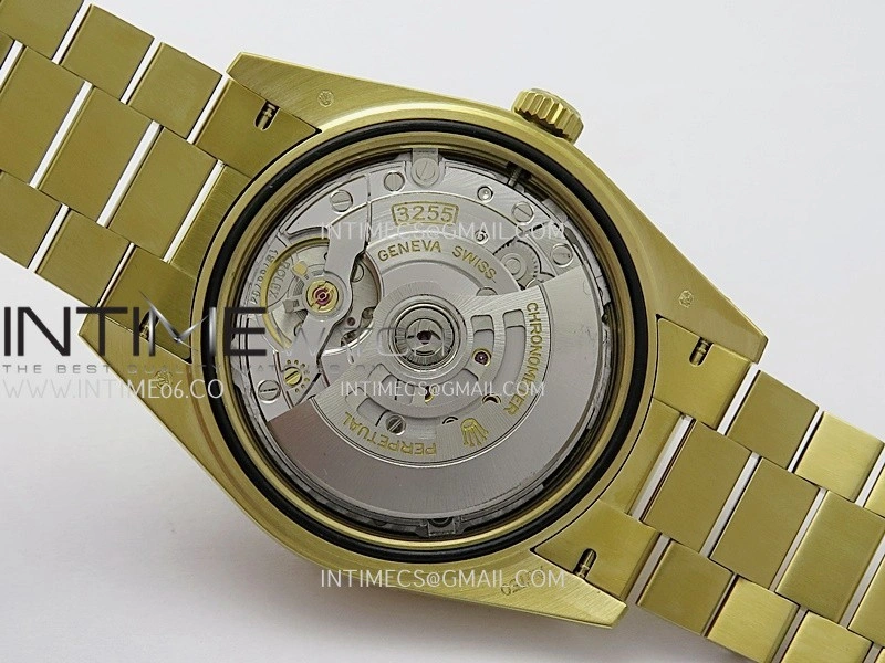 Day Date 228238 40mm Gain Weight QF 1:1 Best Edition Green Ombre Dial Roman Marker On YG President Bracelet SH3255
