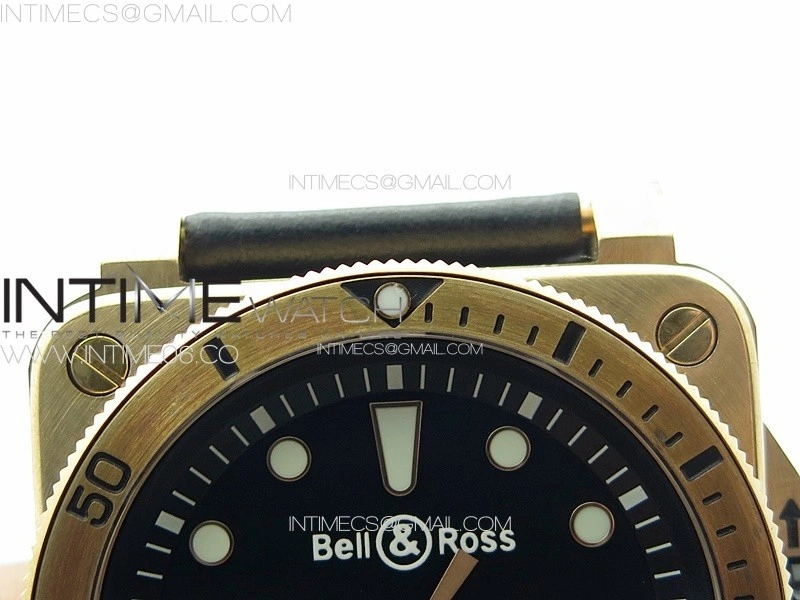 BR 03-92 Diver Bronzo B12 1:1 Best Edition Black Dial on Leather Strap MIYOTA 9015