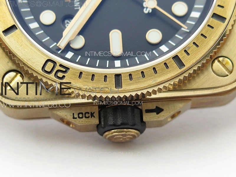 BR 03-92 Diver Bronzo B12 1:1 Best Edition Black Dial on Leather Strap MIYOTA 9015