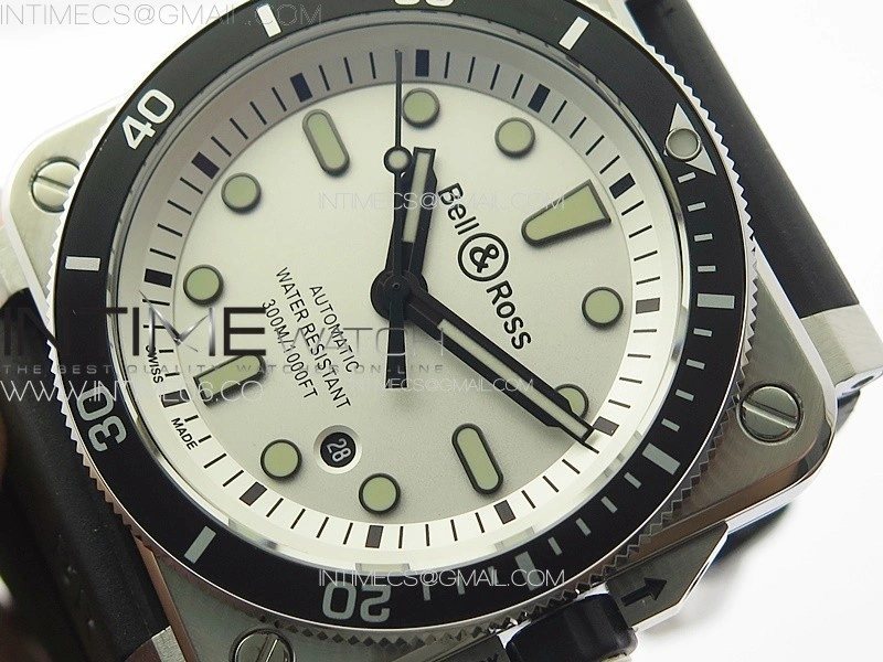 BR 03-92 Diver SS B12 1:1 Best Edition White Dial on Black Nylon Strap MIYOTA 9015