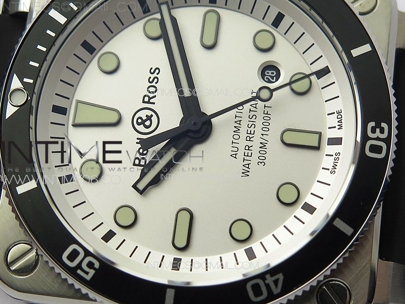 BR 03-92 Diver SS B12 1:1 Best Edition White Dial on Black Nylon Strap MIYOTA 9015