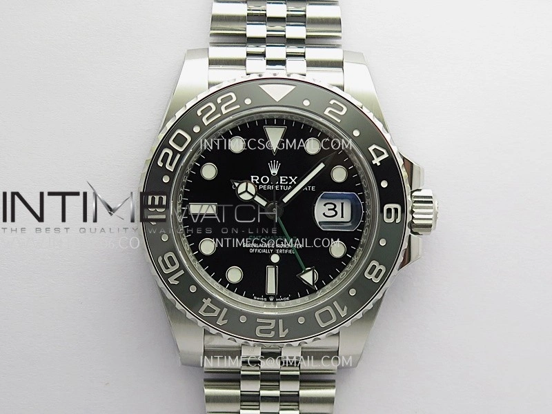 GMT-Master II 126710 GRNR Black Gray 904L SS VF 1:1 Best Edition Black Dial On Jubilee Bracelet DD3285 CHS