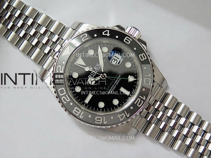 GMT-Master II 126710 GRNR Black Gray 904L SS VF 1:1 Best Edition Black Dial On Jubilee Bracelet DD3285 CHS