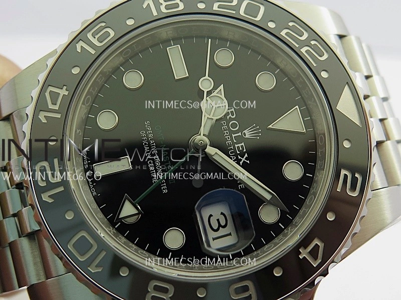 GMT-Master II 126710 GRNR Black Gray 904L SS VF 1:1 Best Edition Black Dial On Jubilee Bracelet DD3285 CHS