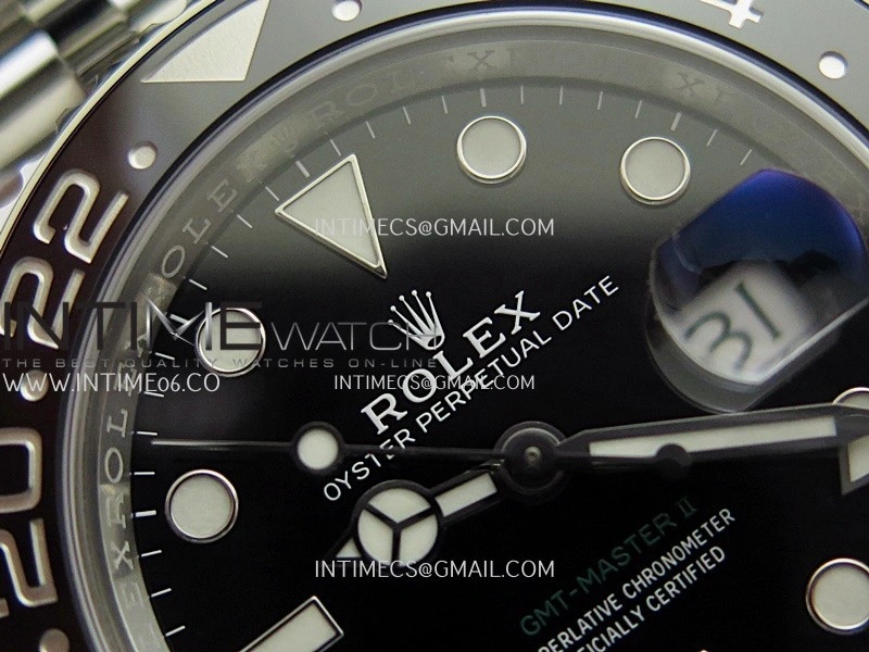 GMT-Master II 126710 GRNR Black Gray 904L SS VF 1:1 Best Edition Black Dial On Jubilee Bracelet DD3285 CHS