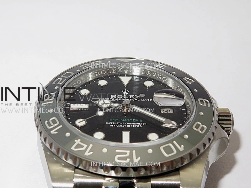 GMT-Master II 126710 GRNR Black Gray 904L SS VF 1:1 Best Edition Black Dial On Jubilee Bracelet DD3285 CHS