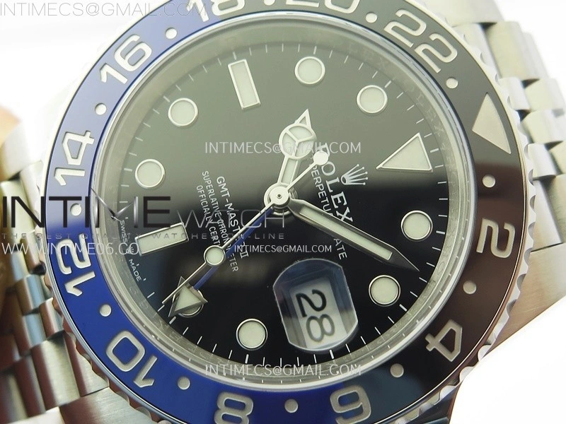 GMT-Master II 126710 BLNR Blue Black Ceramic C+F 1:1 Best Edition Black Dial on Jubilee Bracelet SH3285 CHS