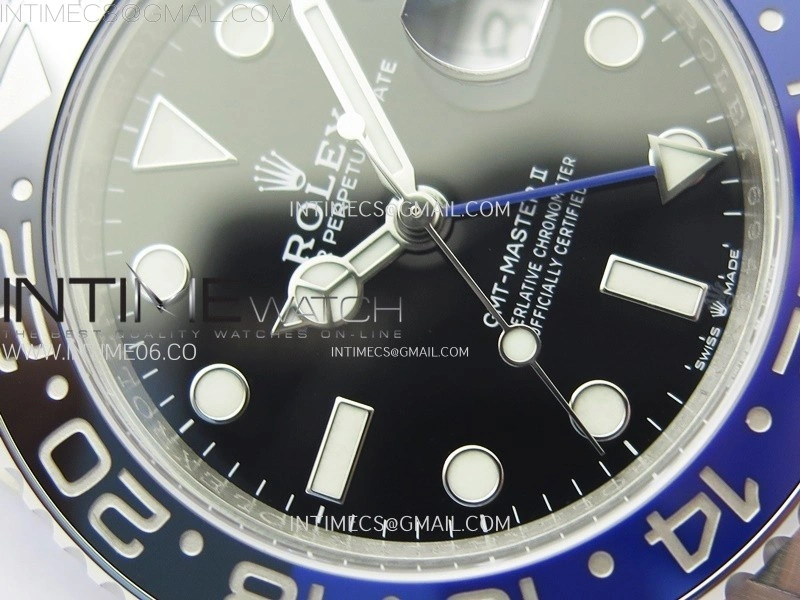 GMT-Master II 126710 BLNR Blue Black Ceramic C+F 1:1 Best Edition Black Dial on Jubilee Bracelet SH3285 CHS