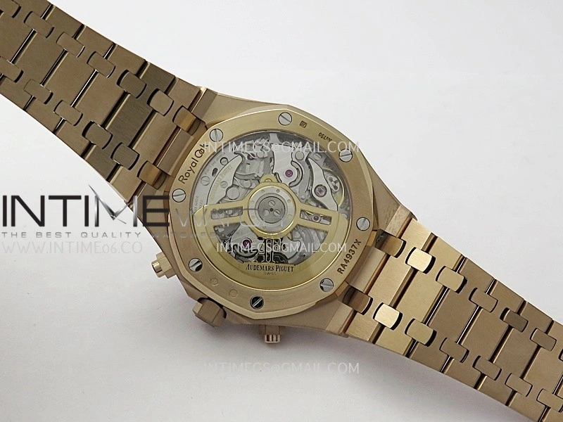 Royal Oak Chrono 26240OR RG APSF 1:1 Best Edition Blue Dial RG Subdial On RG Bracelet SA4401 Super Clone