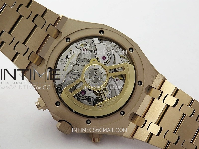 Royal Oak Chrono 26240OR RG APSF 1:1 Best Edition Blue Dial RG Subdial On RG Bracelet SA4401 Super Clone