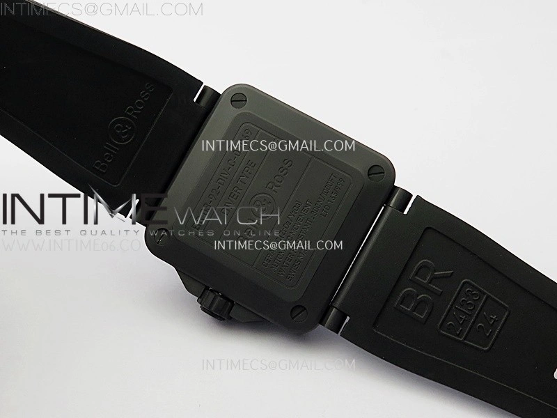 Instruments BR03A Ceramic M+F 1:1 Best Edition Pale Blue Lumed Dial on Rubber Strap MIYOTA 9015