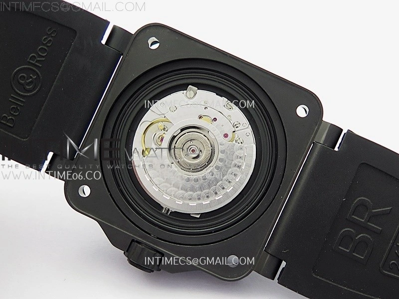 Instruments BR03A Ceramic M+F 1:1 Best Edition Pale Blue Lumed Dial on Rubber Strap MIYOTA 9015